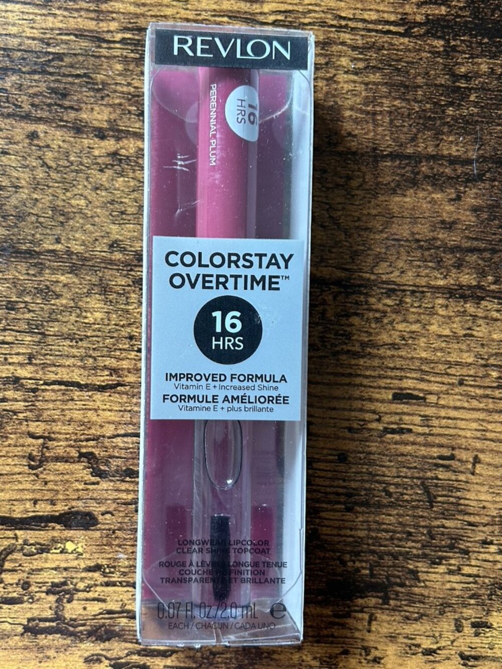 Revlon ColorStay Overtime 16HR Lipcolor Perennial Plum Longwear Liquid Lipstick - Picture 3 of 6